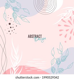 Abstract background. Modern design template in minimal style. Stylish cover for beauty presentation, branding design. Vector illustration