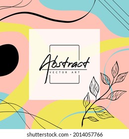 Abstract background. Modern design template in minimal style. Stylish cover for beauty presentation, branding design. Vector illustration