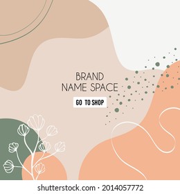 Abstrakter Hintergrund. Moderne Design-Vorlage in minimalem Stil. Stilvolle Abdeckung für Schönheitspräsentation, Branding Design. Vektorgrafik
