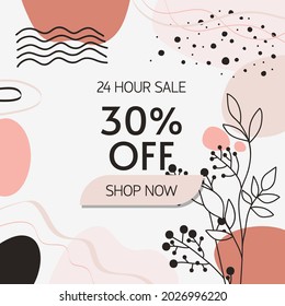 Abstract background. Modern design template in minimal style. Stylish cover for beauty presentation, branding design. Vector illustration
