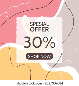 Abstract background. Modern design template in minimal style. Stylish cover for beauty presentation, branding design. Vector illustration