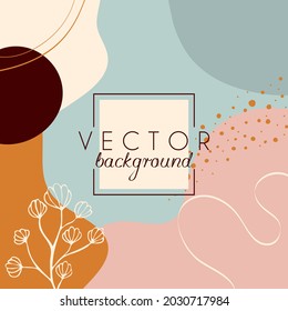 Antecedentes abstractos. Plantilla de diseño moderna con un estilo mínimo. Cubierta elegante para presentación de belleza, diseño de marca. Ilustración del vector