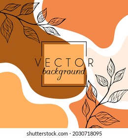 Abstract background. Modern design template in minimal style. Stylish cover for beauty presentation, branding design. Vector illustration