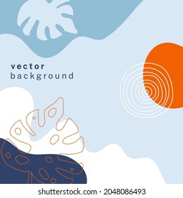 Abstract background. Modern design template in minimal style. Stylish cover for beauty presentation, branding design. Vector illustration