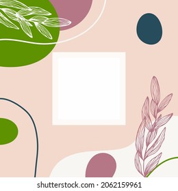 Abstract background. Modern design template in minimal style. Stylish cover for beauty presentation, branding design. Vector illustration