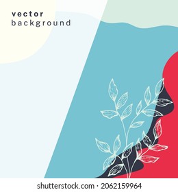 Abstract background. Modern design template in minimal style. Stylish cover for beauty presentation, branding design. Vector illustration