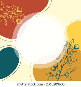 Abstract background. Modern design template in minimal style. Stylish cover for beauty presentation, branding design. Vector illustration