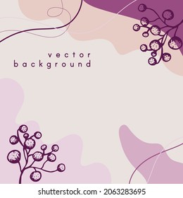Abstract background. Modern design template in minimal style. Stylish cover for beauty presentation, branding design. Vector illustration