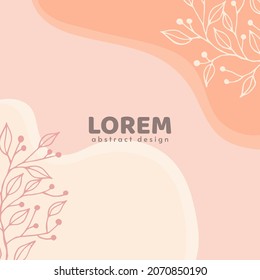 Abstract background. Modern design template in minimal style. Stylish cover for beauty presentation, branding design. Vector illustration