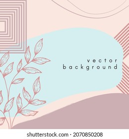 Abstract background. Modern design template in minimal style. Stylish cover for beauty presentation, branding design. Vector illustration