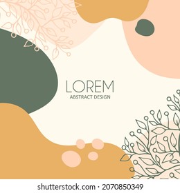 Antecedentes abstractos. Plantilla de diseño moderna con un estilo mínimo. Cubierta elegante para presentación de belleza, diseño de marca. Ilustración del vector