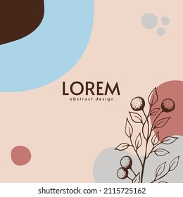 Antecedentes abstractos. Plantilla de diseño moderna con un estilo mínimo. Cubierta elegante para presentación de belleza, diseño de marca. Ilustración del vector