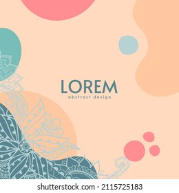 Abstract background. Modern design template in minimal style. Stylish cover for beauty presentation, branding design. Vector illustration