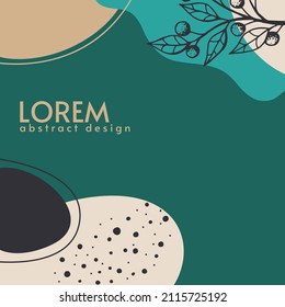 Abstract background. Modern design template in minimal style. Stylish cover for beauty presentation, branding design. Vector illustration