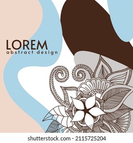 Abstract background. Modern design template in minimal style. Stylish cover for beauty presentation, branding design. Vector illustration