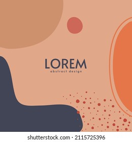 Abstract background. Modern design template in minimal style. Stylish cover for beauty presentation, branding design. Vector illustration