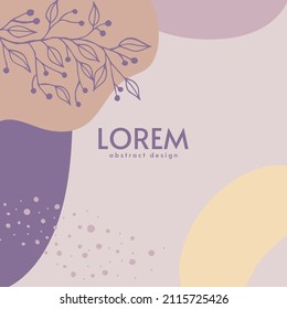 Antecedentes abstractos. Plantilla de diseño moderna con un estilo mínimo. Cubierta elegante para presentación de belleza, diseño de marca. Ilustración del vector