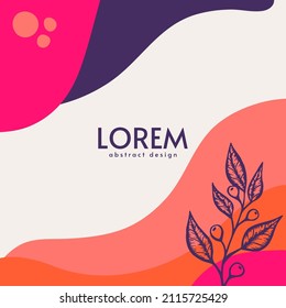 Antecedentes abstractos. Plantilla de diseño moderna con un estilo mínimo. Cubierta elegante para presentación de belleza, diseño de marca. Ilustración del vector