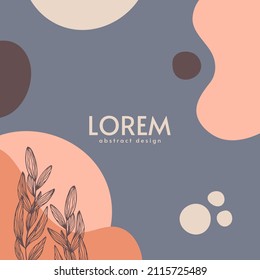 Antecedentes abstractos. Plantilla de diseño moderna con un estilo mínimo. Cubierta elegante para presentación de belleza, diseño de marca. Ilustración del vector