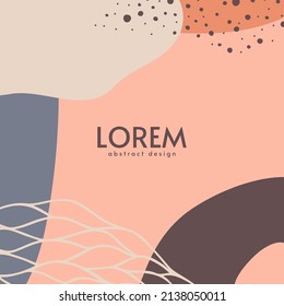 Abstract background. Modern design template in minimal style. Stylish cover for beauty presentation, branding design. Vector illustration