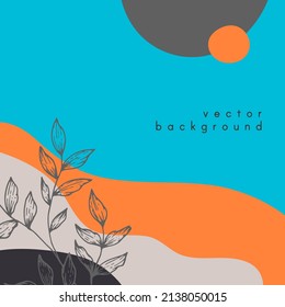 Abstract background. Modern design template in minimal style. Stylish cover for beauty presentation, branding design. Vector illustration