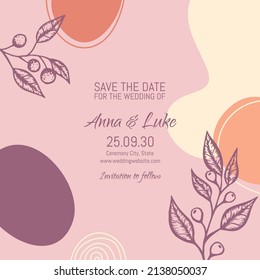 Abstract background. Modern design template in minimal style. Stylish cover for beauty presentation, branding design. Vector illustration