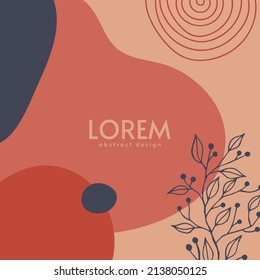 Abstrakter Hintergrund. Moderne Design-Vorlage in minimalem Stil. Stilvolle Abdeckung für Schönheitspräsentation, Branding Design. Vektorgrafik