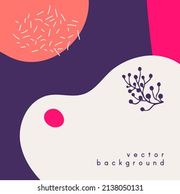 Abstract background. Modern design template in minimal style. Stylish cover for beauty presentation, branding design. Vector illustration