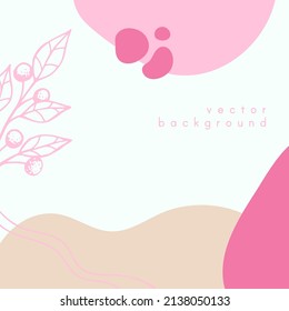 Abstract background. Modern design template in minimal style. Stylish cover for beauty presentation, branding design. Vector illustration