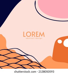 Abstrakter Hintergrund. Moderne Design-Vorlage in minimalem Stil. Stilvolle Abdeckung für Schönheitspräsentation, Branding Design. Vektorgrafik