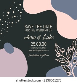 Abstract background. Modern design template in minimal style. Stylish cover for beauty presentation, branding design. Vector illustration