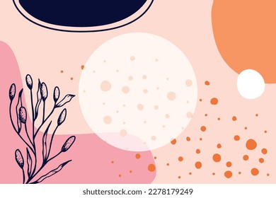Antecedentes abstractos. Plantilla de diseño moderna con un estilo mínimo. Cubierta elegante para presentación de belleza, diseño de marca.	
