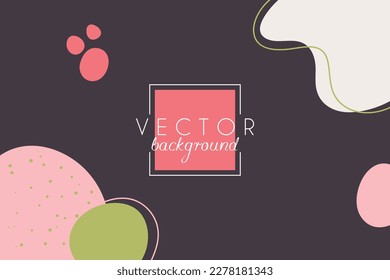Abstract background. Modern design template in minimal style. Stylish cover for beauty presentation, branding design.	
