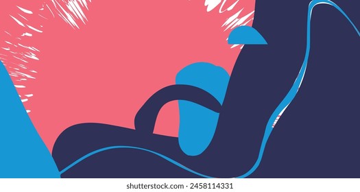 Abstrakter Hintergrund. Moderne Design-Vorlage im geometrischen Stil. Stylisches Cover für Beauty-Präsentation, Branding-Design. Vektorillustration