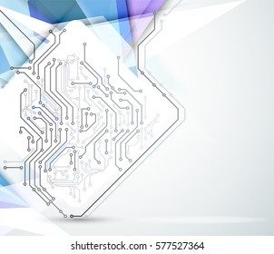 Abstract background of modern digital technologies with design elements