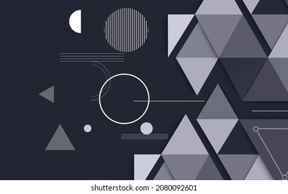 abstract background modern flat geometric decor 2