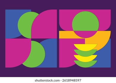 Abstract background modern form bauhaus style design