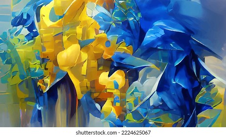 Abstract background modern futuristic graphic. Yellow, Blue chaotic background . Vector abstract texture design, bright poster, banner yellow and blue background. Abstract vector illustration.