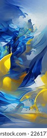 Abstract background modern futuristic graphic. Yellow, Gold, Blue chaotic background . Vector abstract texture design, bright poster, banner yellow and blue background. Abstract vector illustration.
