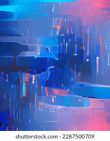 Abstract background modern futuristic graphic. Pink, Blue neon chaotic background . Vector abstract texture design, bright poster, banner yellow and blue background. Abstract vector illustration.