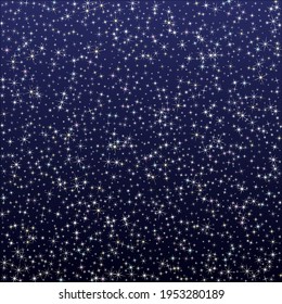 Abstract background modern futuristic graphics. Stars on a blue background. Vector abstract background texture design, bright poster, banner blue and gold background vector illustration.