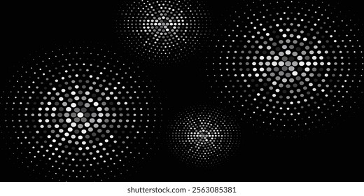 Abstract background modern geometric circles colorful vector. Dotted texture pattern. Geometric pattern in halftone style with gradient.