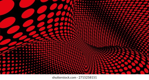 Vetor colorido de círculos geométricos modernos de fundo abstrato. Padrão de textura pontilhada. Padrão geométrico no estilo de meio-tom com gradiente.