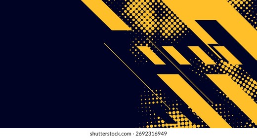 Abstract background with modern geometric shapes and yellow dots design. Sport concept background for banners, websites, brochures, certificates, presentations and covers. VOL. 4