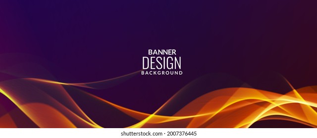 Abstrakter Hintergrund, moderner goldener bunter Wellenbanner-Hintergrund, Vektorgrafik
