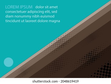 Abstract background modern graphic.Blue and brown background Vector illustration.