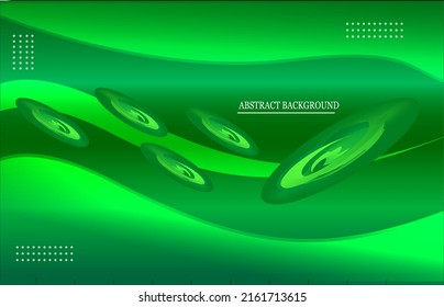 Abstract background modern green fluid gradient circles, vector. eps 10