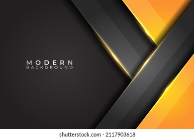 Abstract Background Modern Grey Diagonal Metallic Overlap with Glowing Yellow