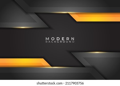 Abstract Background Modern Grey Metallic Overlap with Yellow