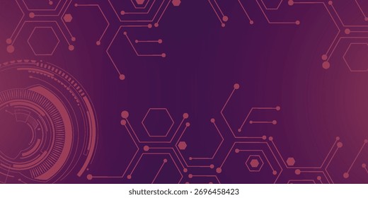 Fondo Abstractas con diseño de línea de sistema de conexión de placa de circuito de alta tecnología moderna. Concepto de Vector futurista para presentaciones, Sitios web y portadas. VOL. 2